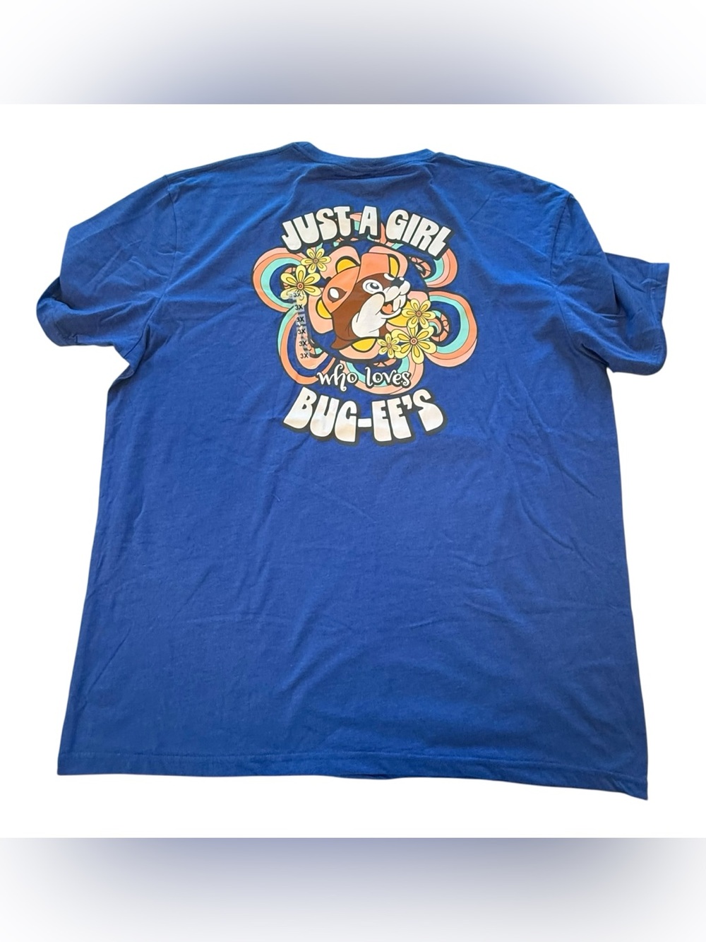 Buc-ee’s Just A Girl Who Loves Buc-ee’s Retro Graphic T-Shirt NWT Blue 3XL